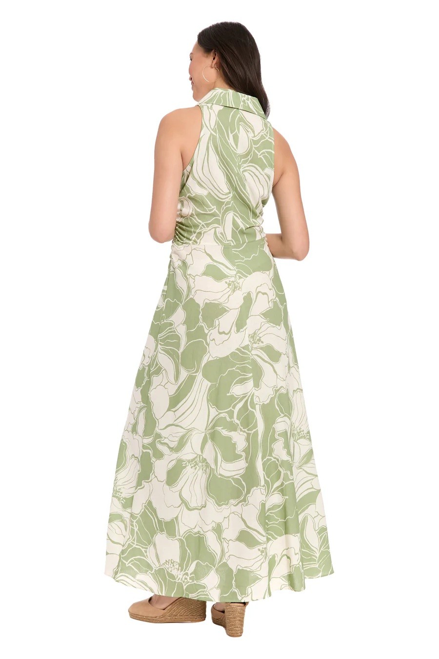 Stella Lorand Stella Lorand Γυναικείο Maxi Φόρεμα Linen Blend Με Botanical Σχέδιο Regular Fit - 3