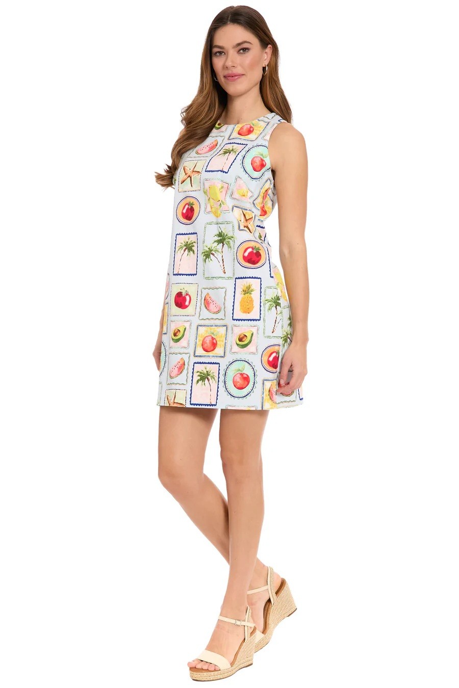 Stella Lorand Stella Lorand Γυναικείο Mini Φόρεμα Βαμβακερό Με Fruit Print Regular Fit - 3