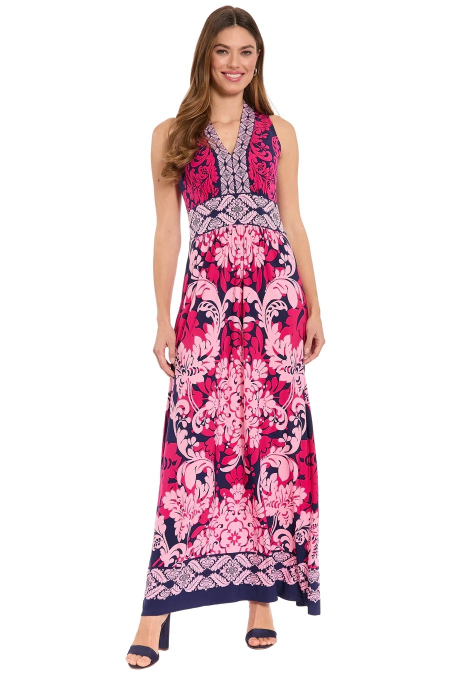 Stella Lorand Stella Lorand Γυναικείο Maxi Φόρεμα Με Baroque Εμπριμέ Σχέδιο Regular Fit