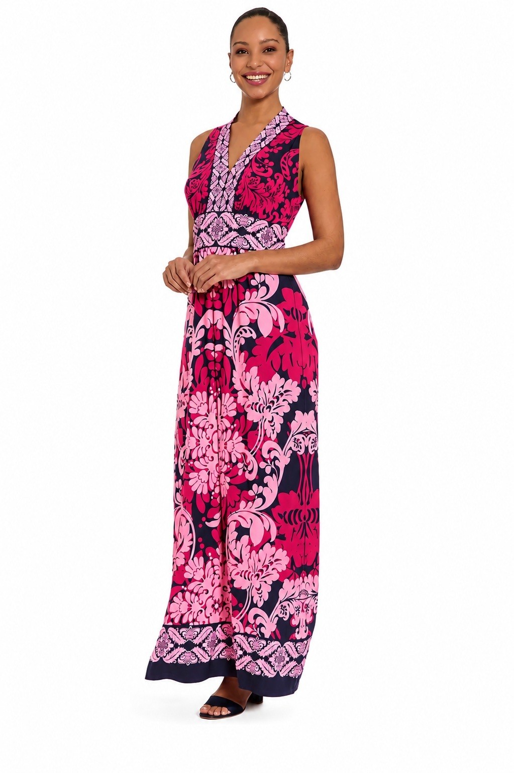 Stella Lorand Γυναικείο Maxi Φόρεμα Με Baroque Εμπριμέ Σχέδιο Regular Fit φωτογραφία