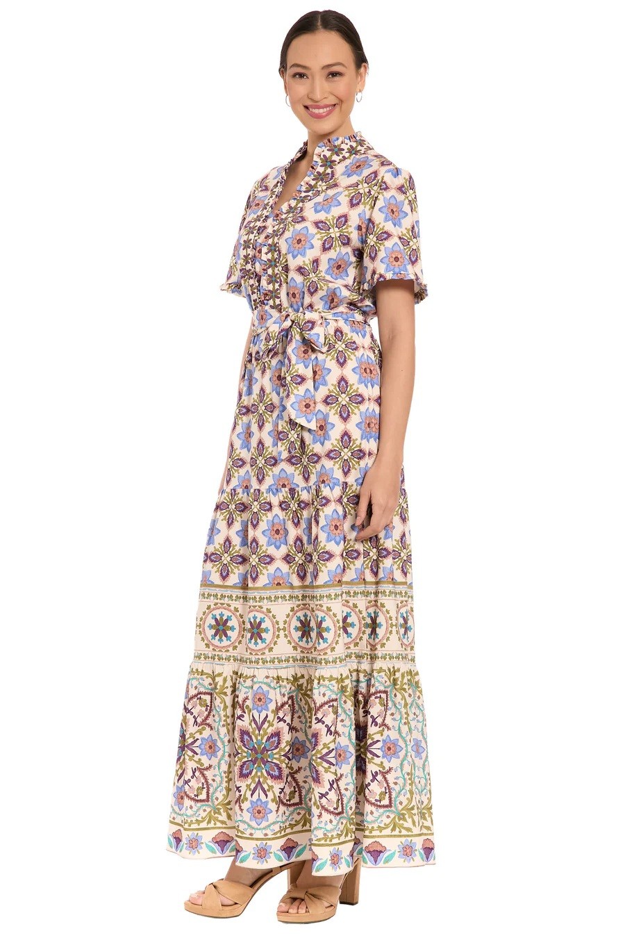 Stella Lorand Stella Lorand Γυναικείο Maxi Φόρεμα Με Floral Εμπριμέ Σχέδιο Regular Fit - 3
