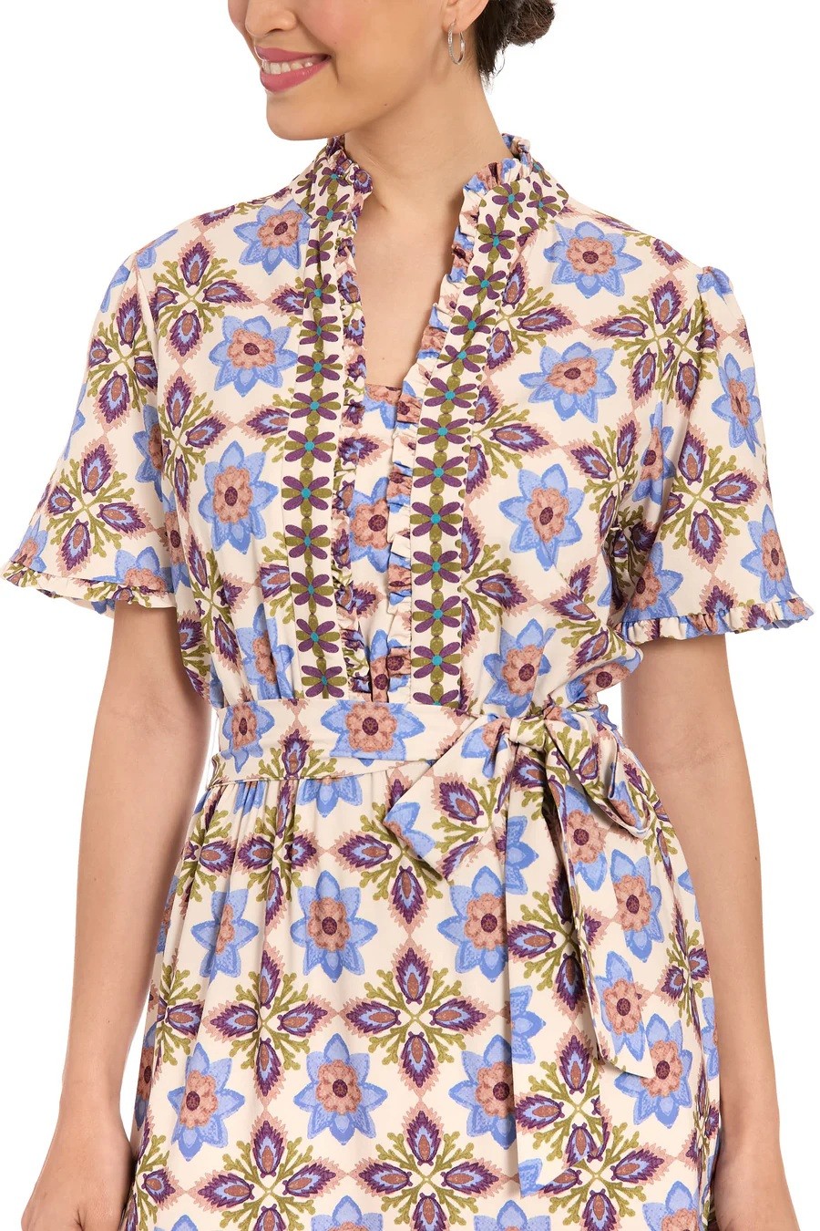 Stella Lorand Stella Lorand Γυναικείο Maxi Φόρεμα Με Floral Εμπριμέ Σχέδιο Regular Fit - 4