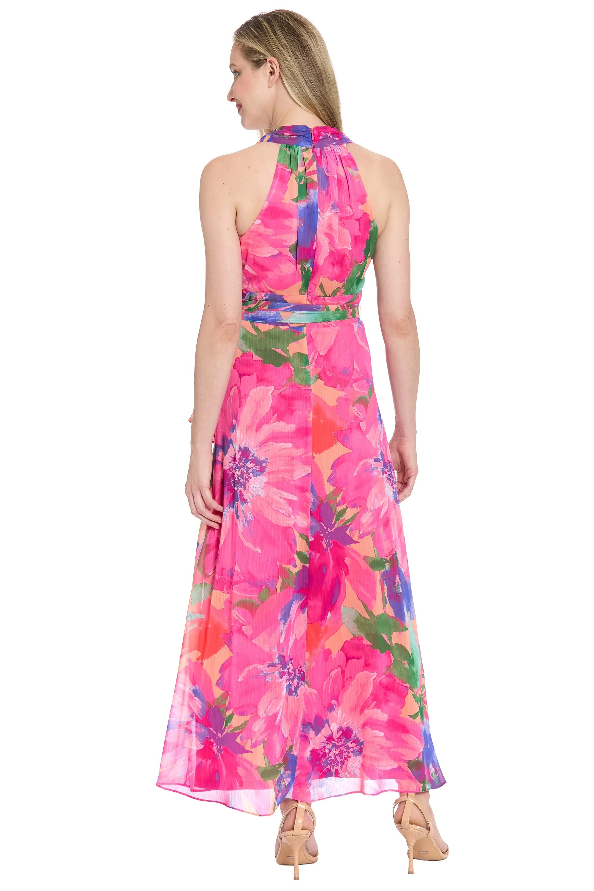 Stella Lorand Γυναικείο Maxi Φόρεμα Floral Με Halter Λαιμόκοψη