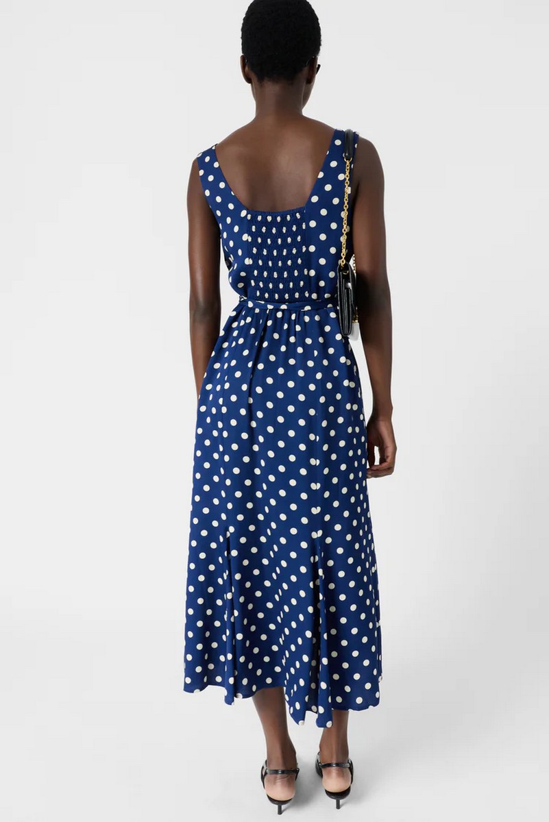 Gerard Darel Γυναικείο Φόρεμα Πουά Midi Regular Fit Με Ζώνη φωτογραφία