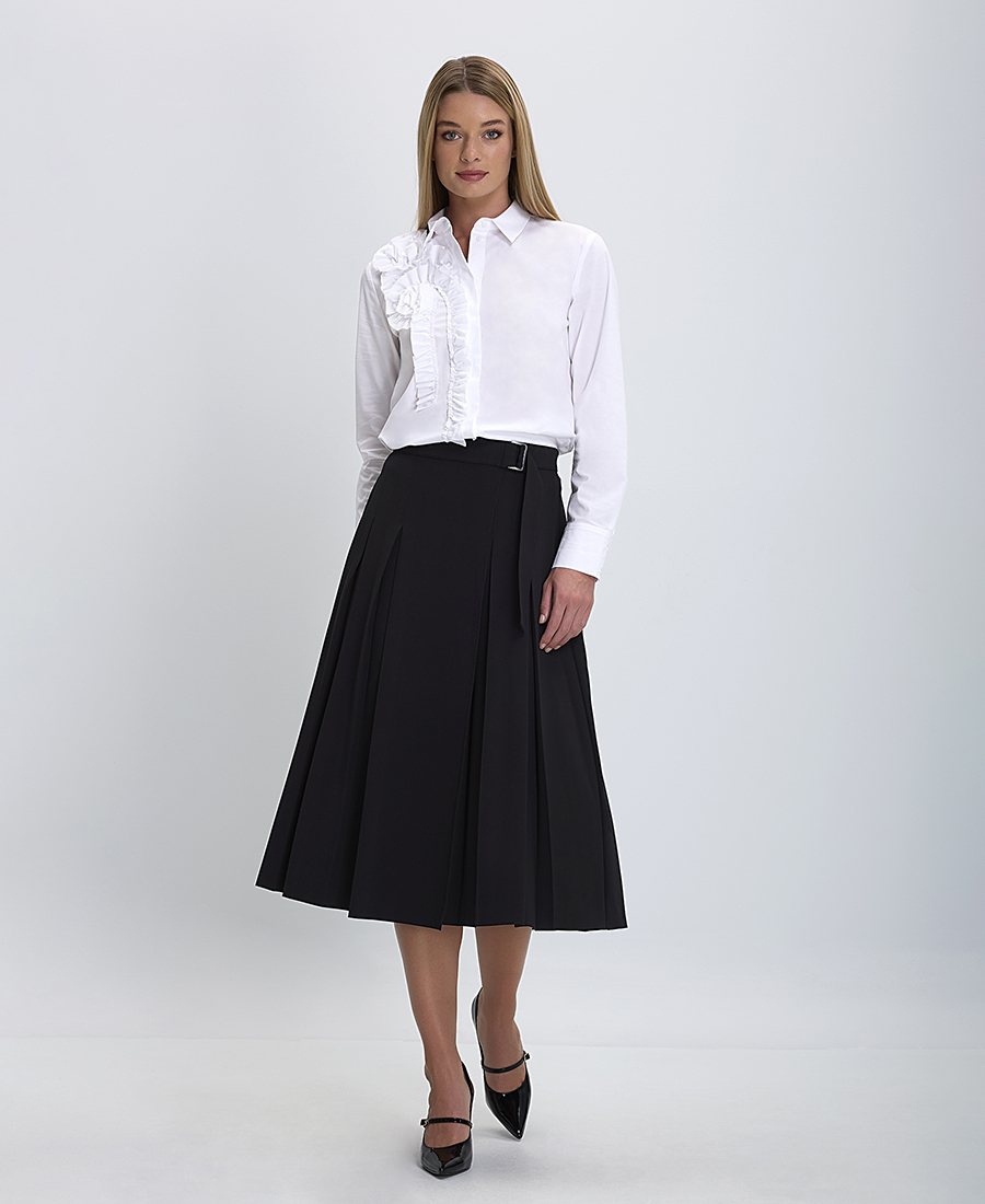 Gerry Weber Γυναικεία Φούστα Midi με Πιέτες σε Μαύρο φωτογραφία