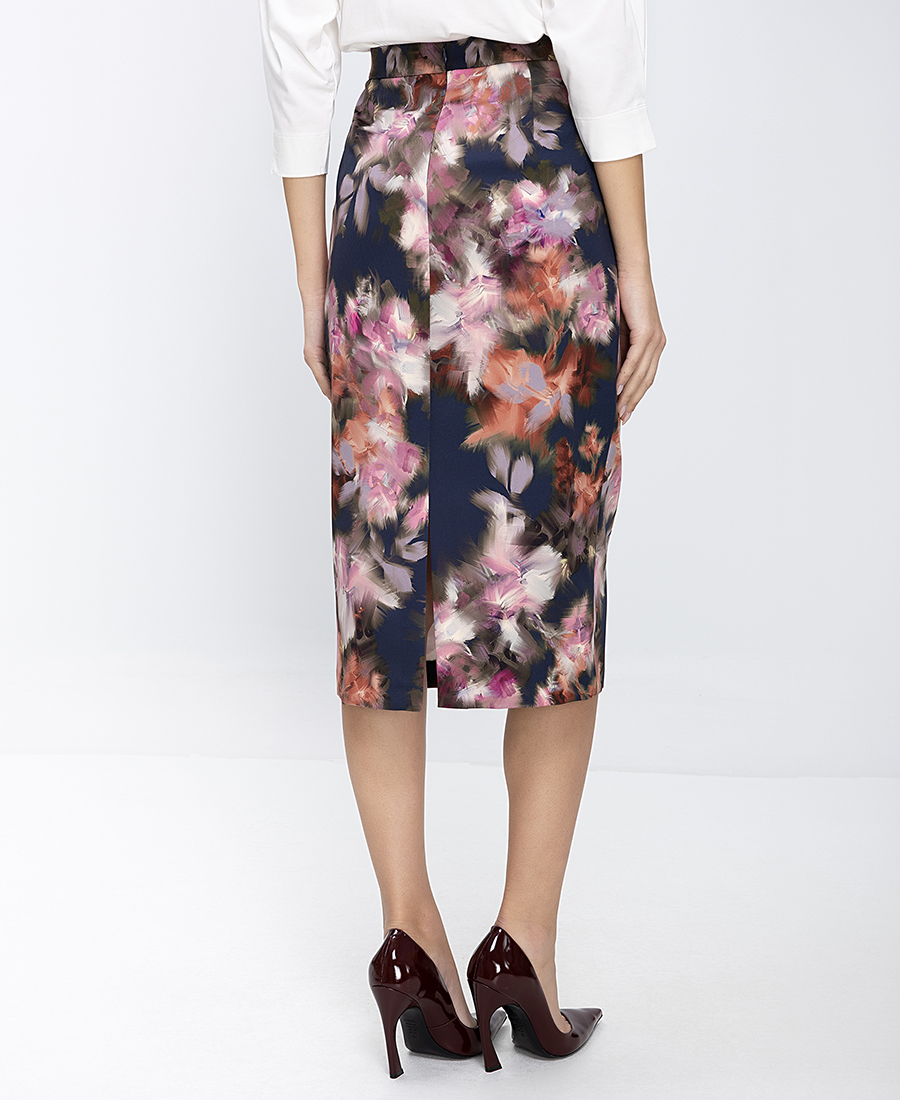 Γυναικεία Midi Pencil Φούστα Με Floral Μοτίβο φωτογραφία