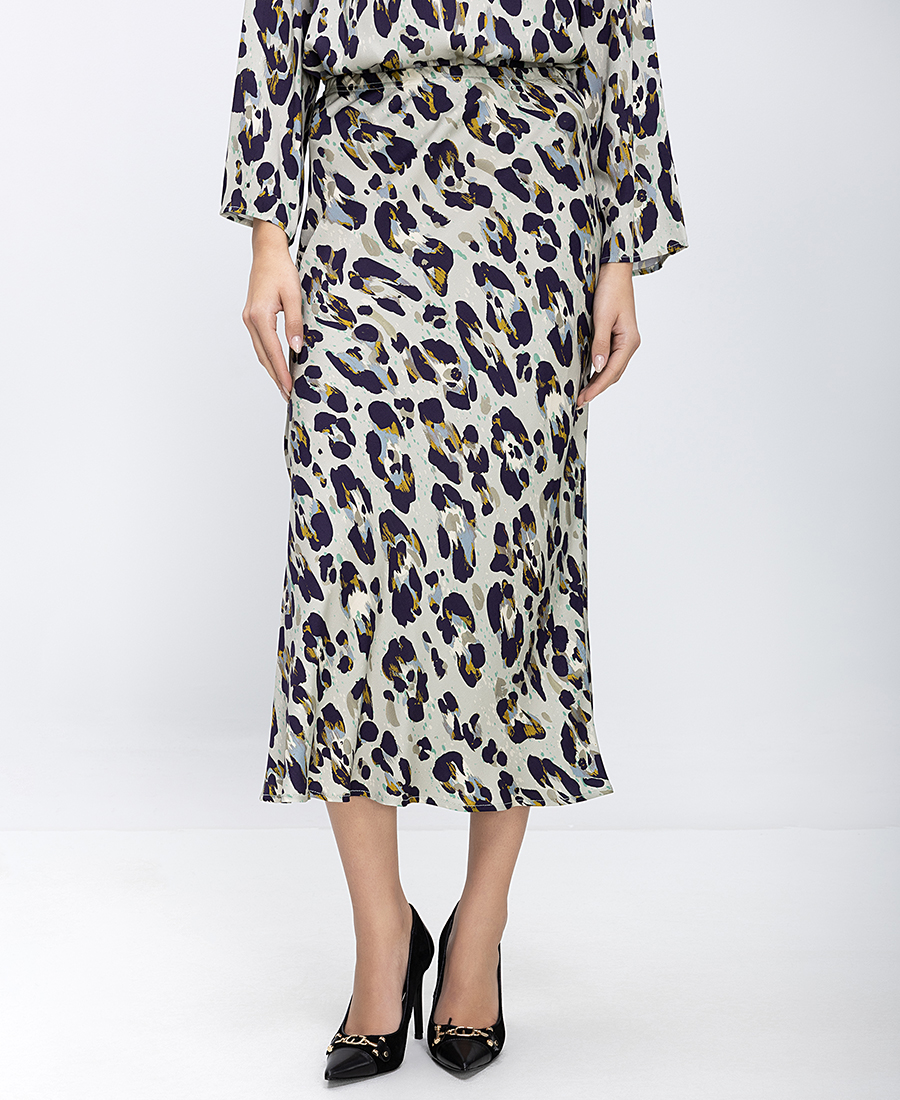 Γυναικεία Midi Φούστα Με Animal Print