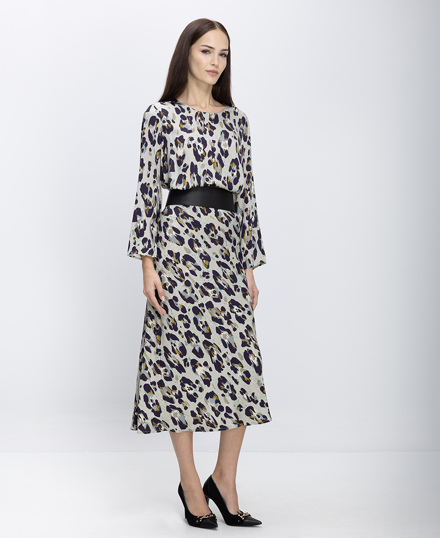 Γυναικεία Midi Φούστα Με Animal Print