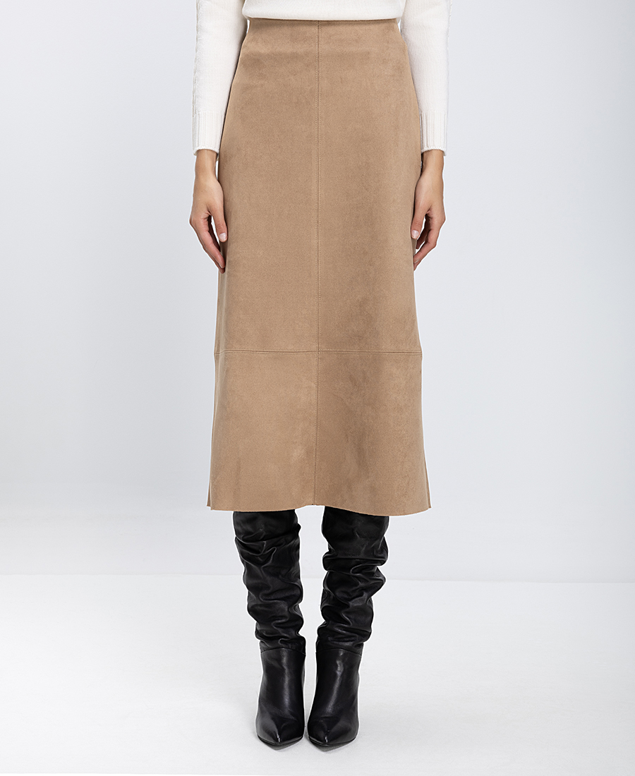 Γυναικεία Midi Φούστα Από Οικολογικό Δέρμα
