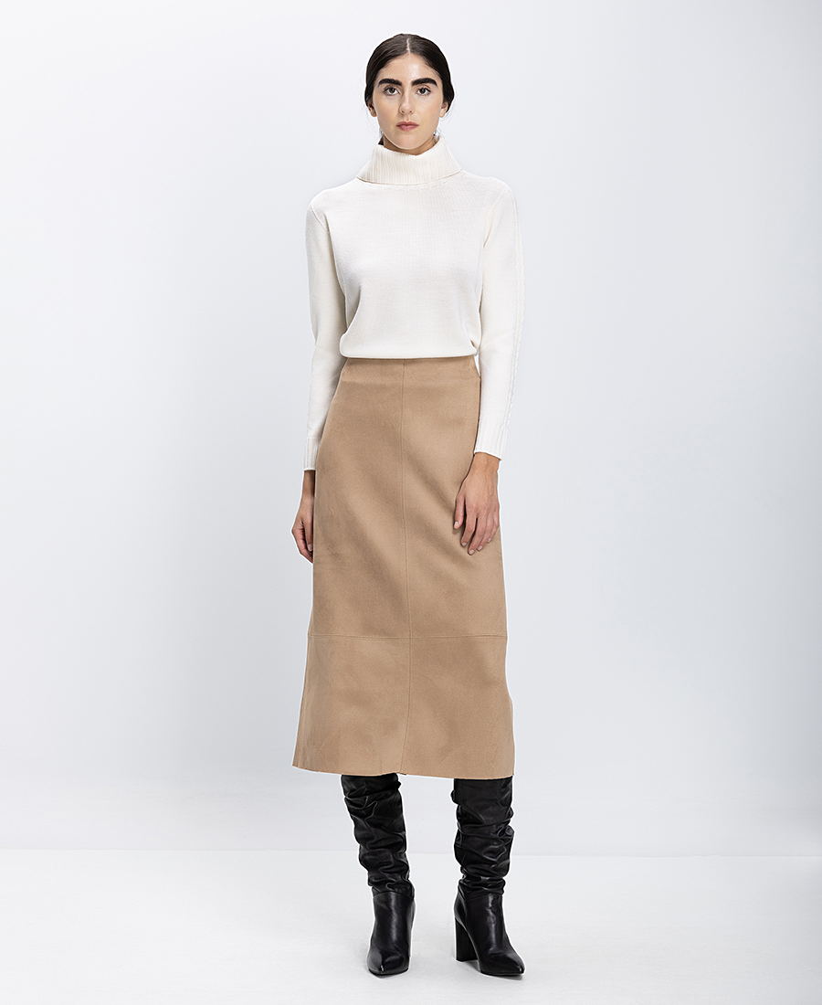 Γυναικεία Midi Φούστα Από Οικολογικό Δέρμα φωτογραφία