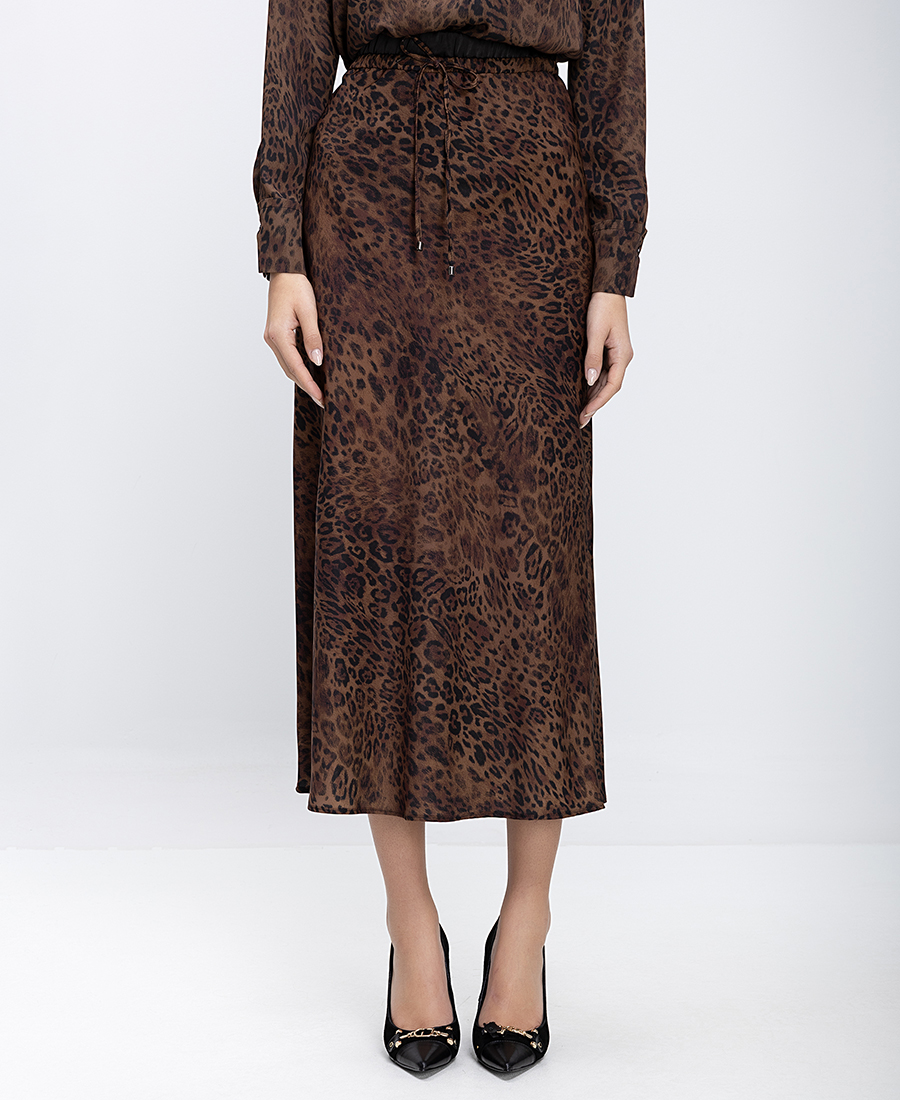 Γυναικεία Midi Φούστα Με Animal Print