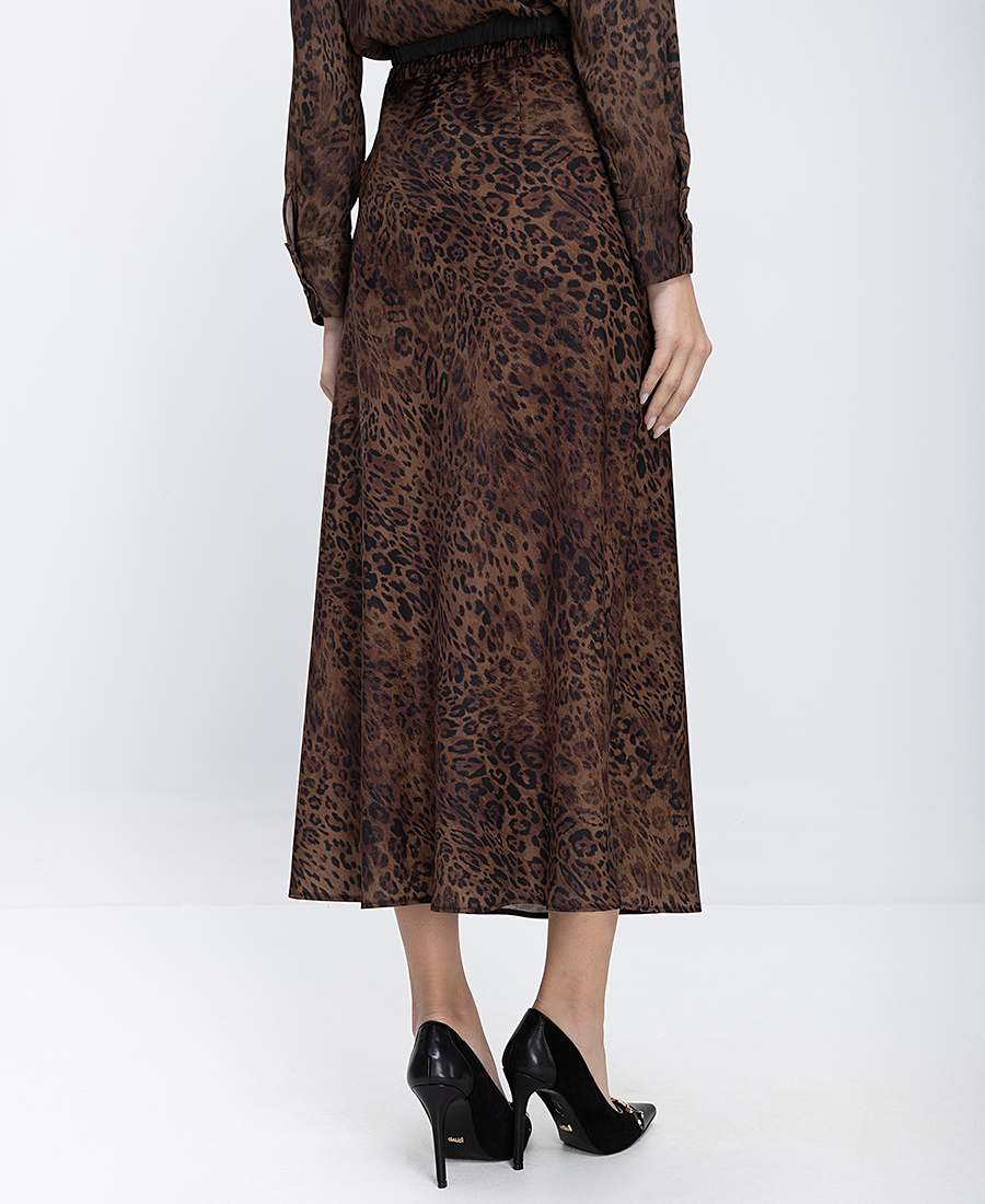 Γυναικεία Midi Φούστα Με Animal Print φωτογραφία