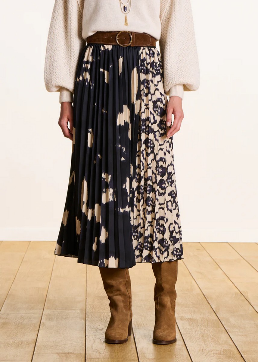 La Fee Maraboutee Γυναικεία Πλισέ Midi Φούστα Με Print