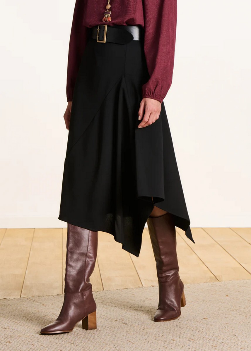 La Fee Maraboutee Γυναικεία Ασύμμετρη Midi Φούστα Με Πτυχώσεις