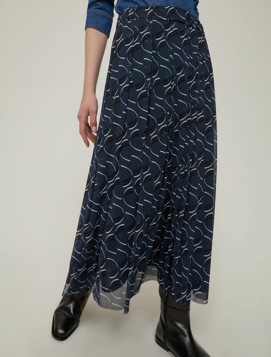 Penny Black Penny Black Γυναικεία Μακριά Φούστα Πλισέ από Τούλι Regular Fit σε Μπλε