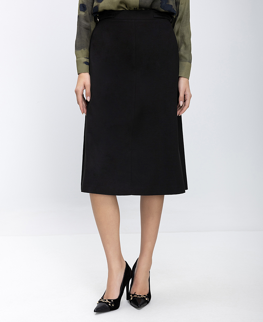 The Abito The Abito Γυναικεία Midi Φούστα Με Μεταλλική Λεπτομέρεια