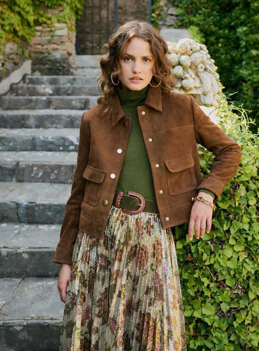 Petite Mendigote Paris Petite Mendigote Paris Γυναικεία Φούστα Πλισέ Με Παγιέτες Και Floral Σχέδιο