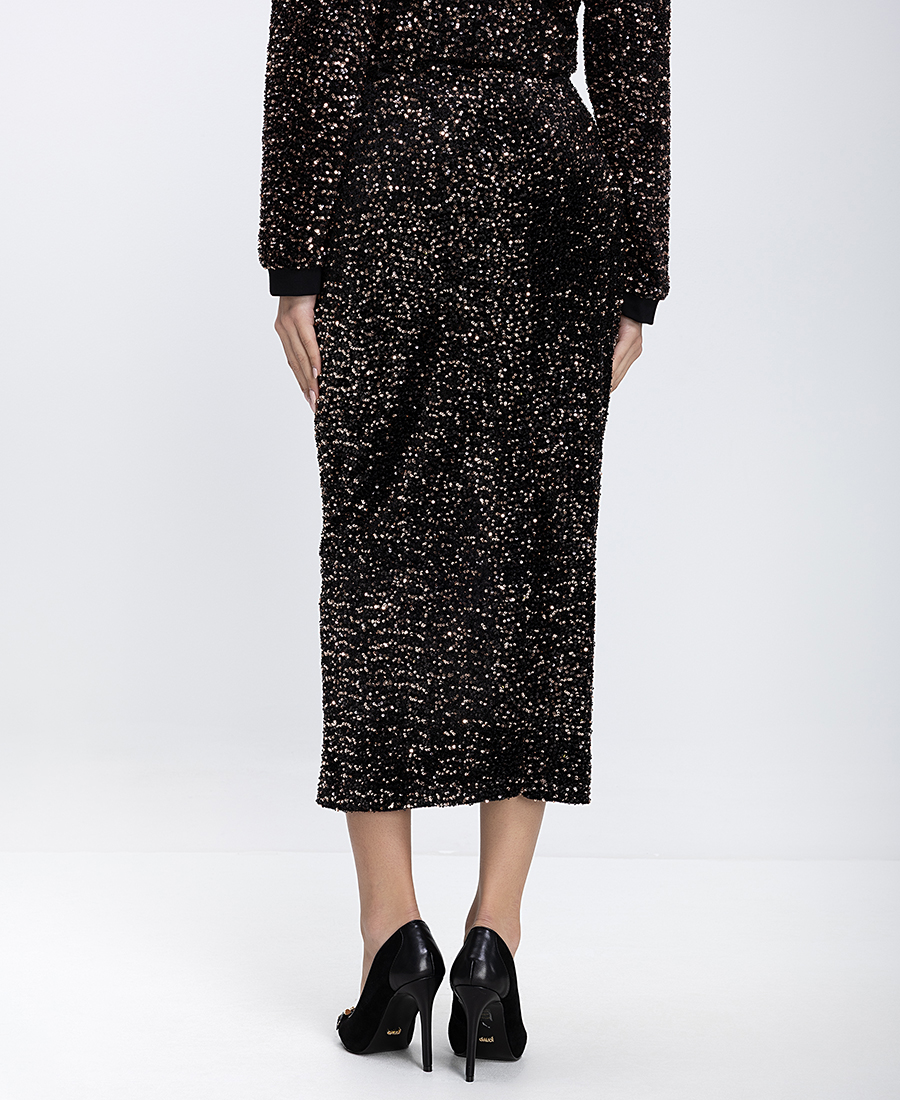 Elena Miro Γυναικεία Midi Φούστα Με Παγιέτες φωτογραφία