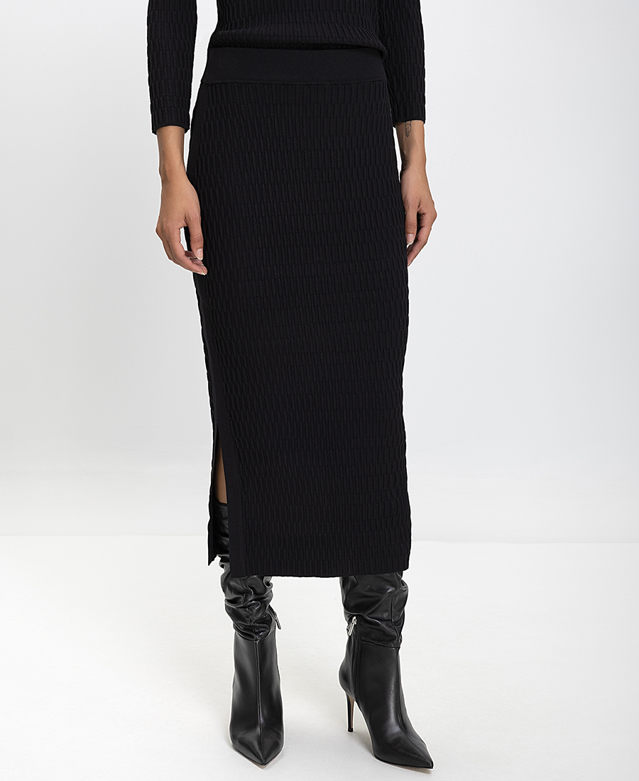 Gerry Weber Γυναικεία Πλεκτή Φούστα Slim Fit Με Σκίσιμο