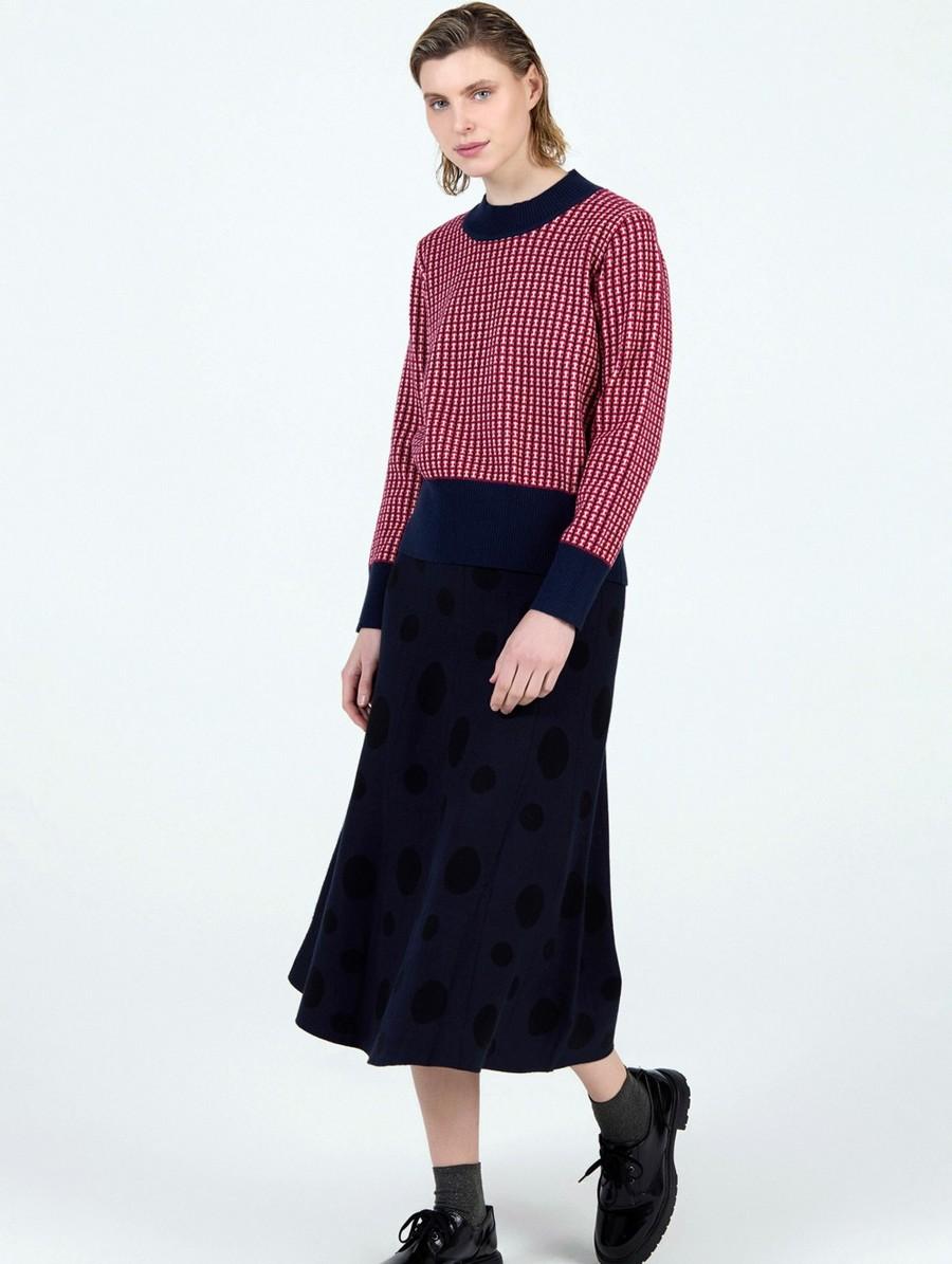 Skatie Γυναικεία Φούστα Εβαζέ Με Πουά Μοτίβο φωτογραφία