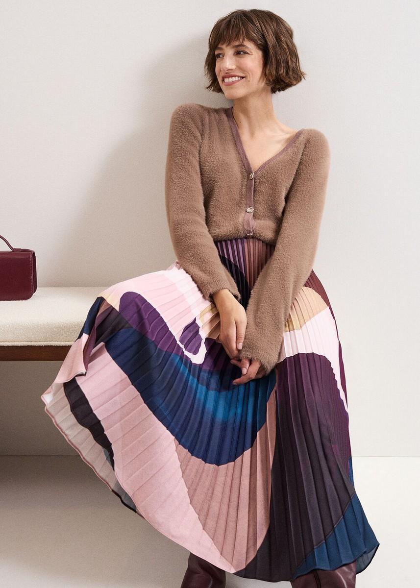 Phase Eight Γυναικεία Φούστα Πλισέ Με Abstract Μοτίβο