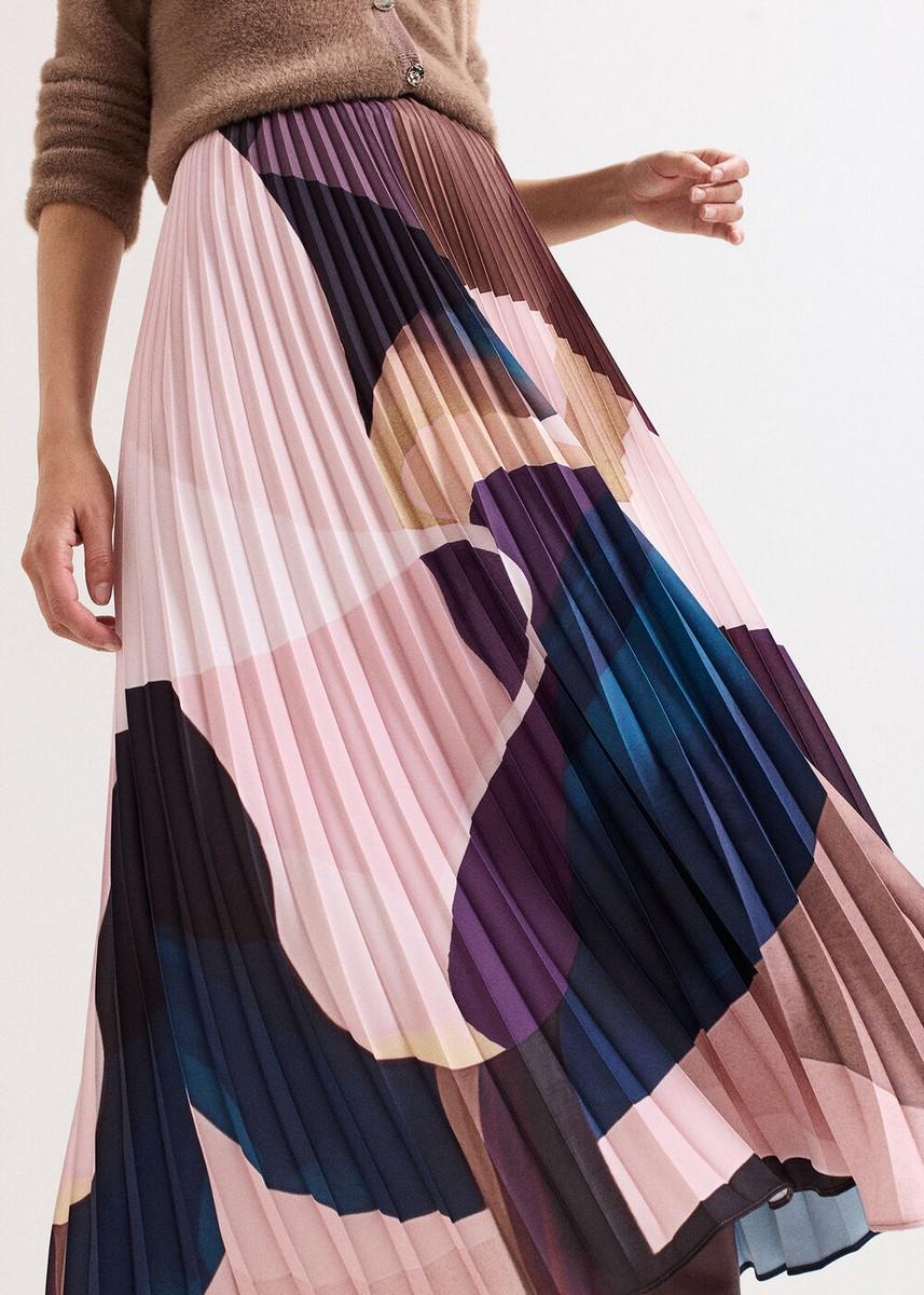 Phase Eight Γυναικεία Φούστα Πλισέ Με Abstract Μοτίβο φωτογραφία