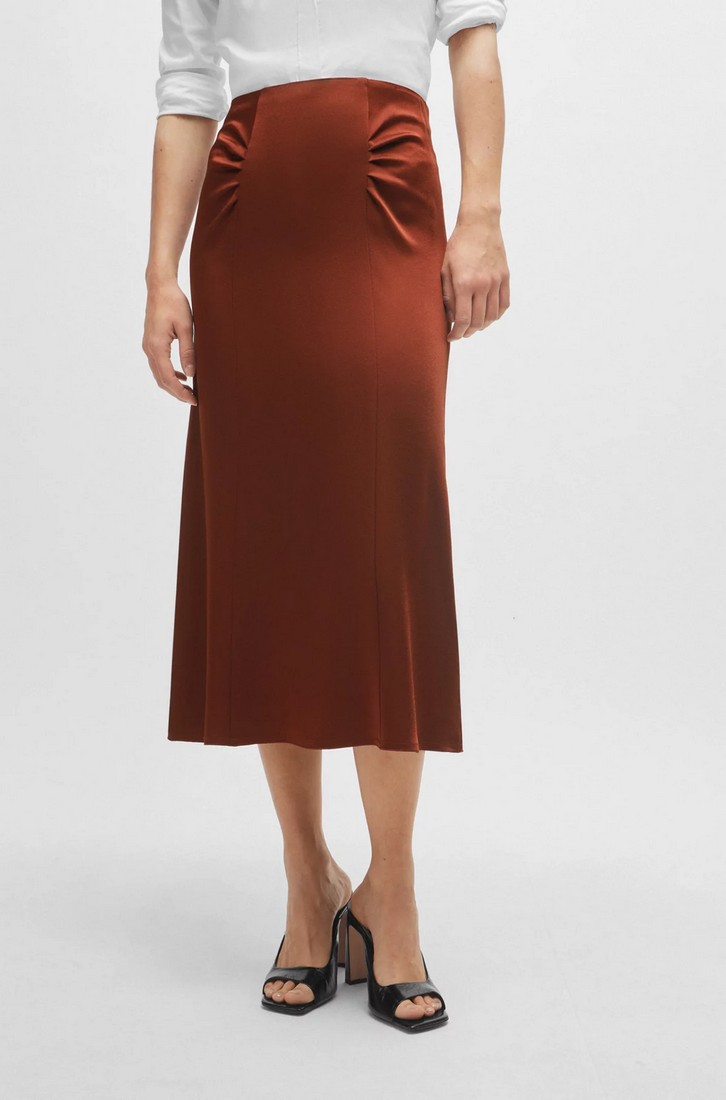 Boss Boss Φούστα Ψηλόμεση σε Κεραμιδί