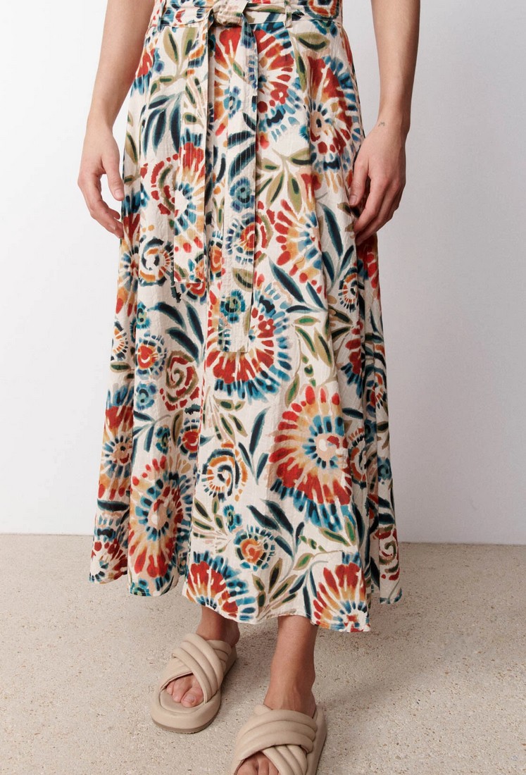 Printed midi skirt φωτογραφία