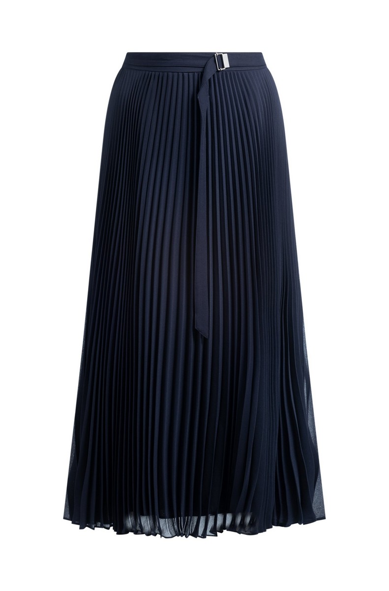 Boss Γυναικεία Φούστα A-Line Regular Fit Πολυεστέρας Μπλε φωτογραφία