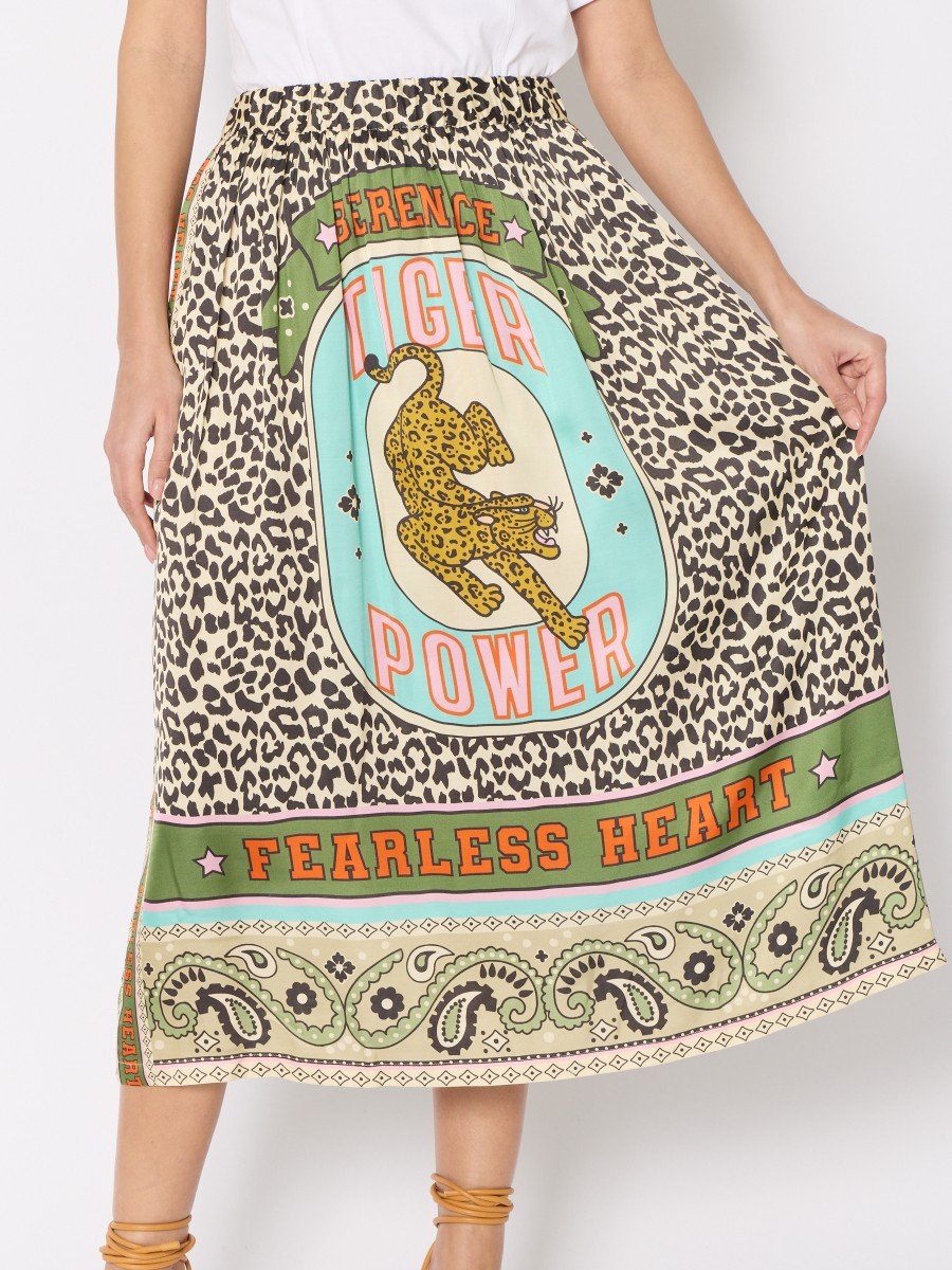 Berenice Γυναικεία Φούστα Regular Fit Εμπριμέ φωτογραφία