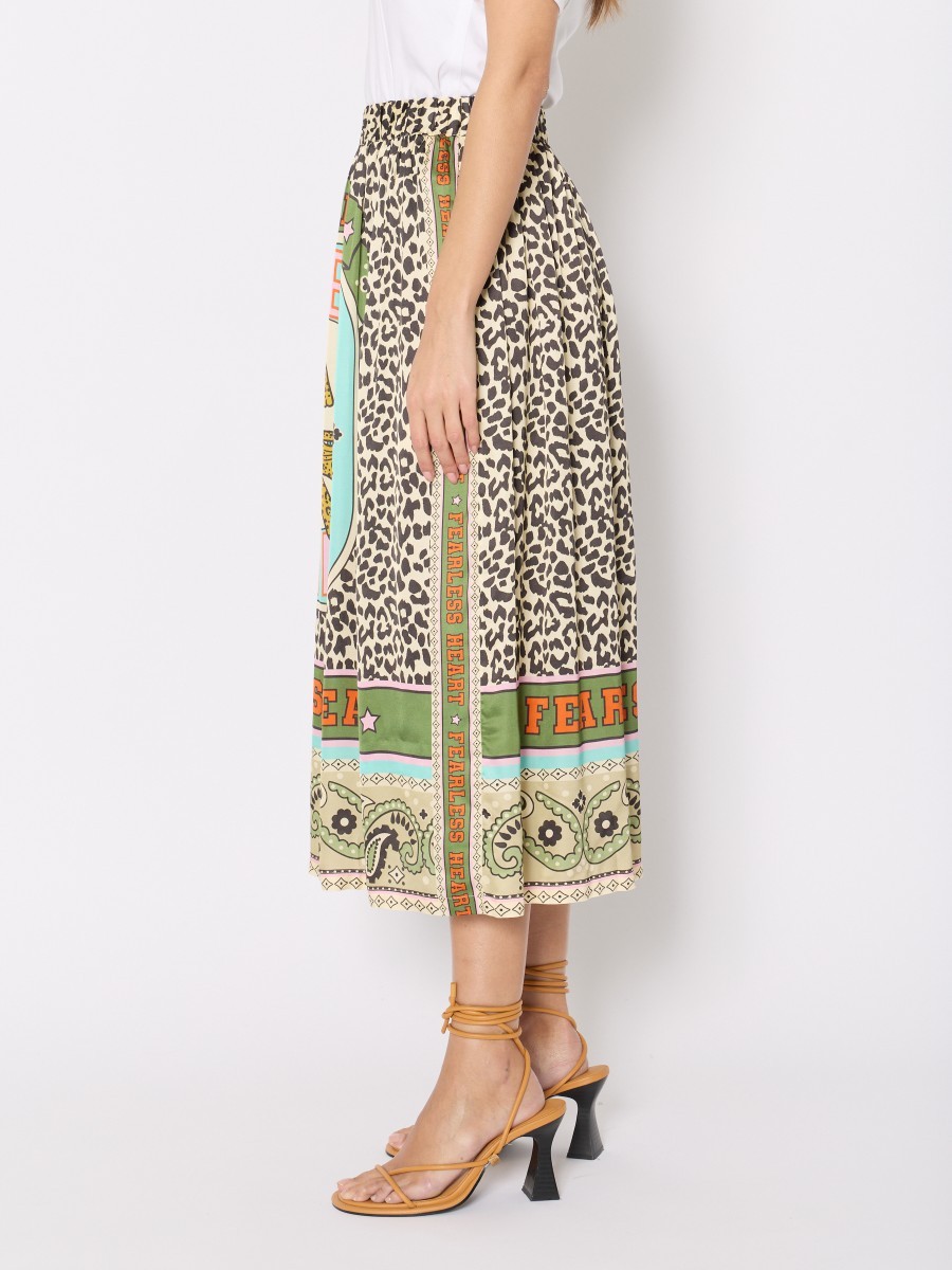 Berenice Γυναικεία Φούστα Regular Fit Εμπριμέ φωτογραφία