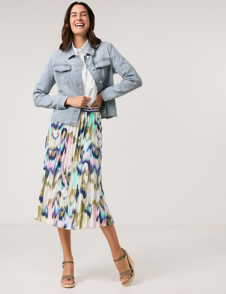 Gerry Weber Γυναικεία Φούστα Comfortable Fit Από Πολυεστέρα Με Λάστιχο Και Πιέτες φωτογραφία