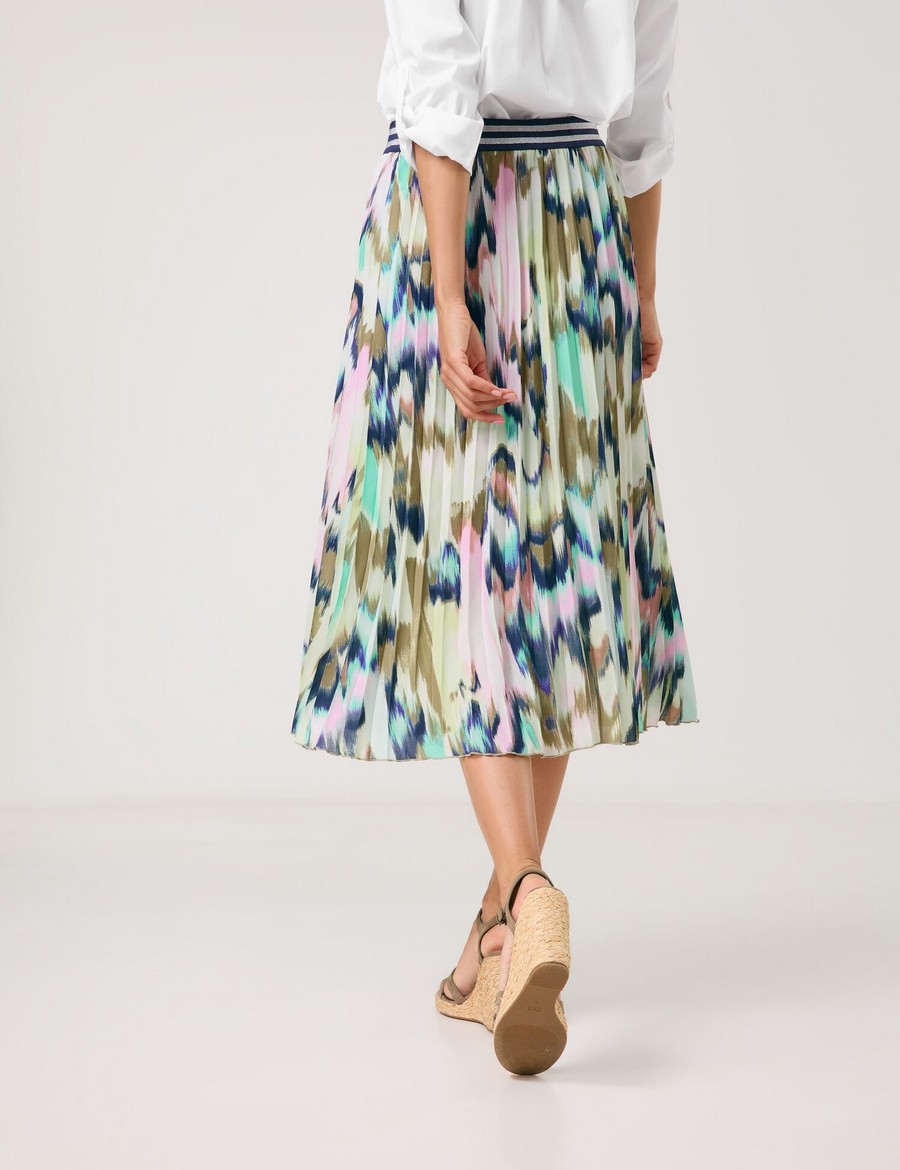 Gerry Weber Γυναικεία Φούστα Comfortable Fit Από Πολυεστέρα Με Λάστιχο Και Πιέτες φωτογραφία