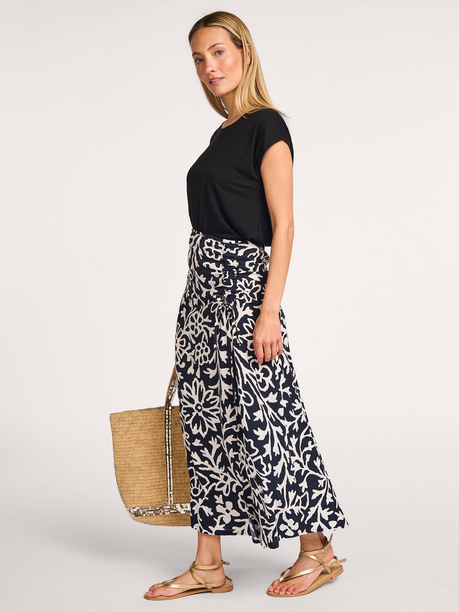 La Fee Maraboutee Γυναικεία Μακριά Φούστα Regular Fit με Floral Print και Δέσιμο φωτογραφία