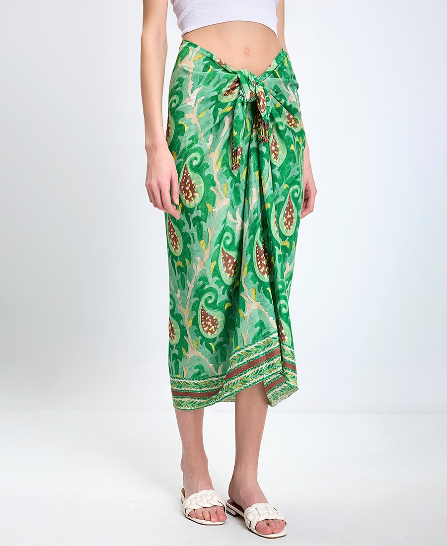 Maliparmi Maliparmi Γυναικεία Φούστα/Παρεό Regular Fit Από Βισκόζη Με Εμπριμέ Σχέδιο