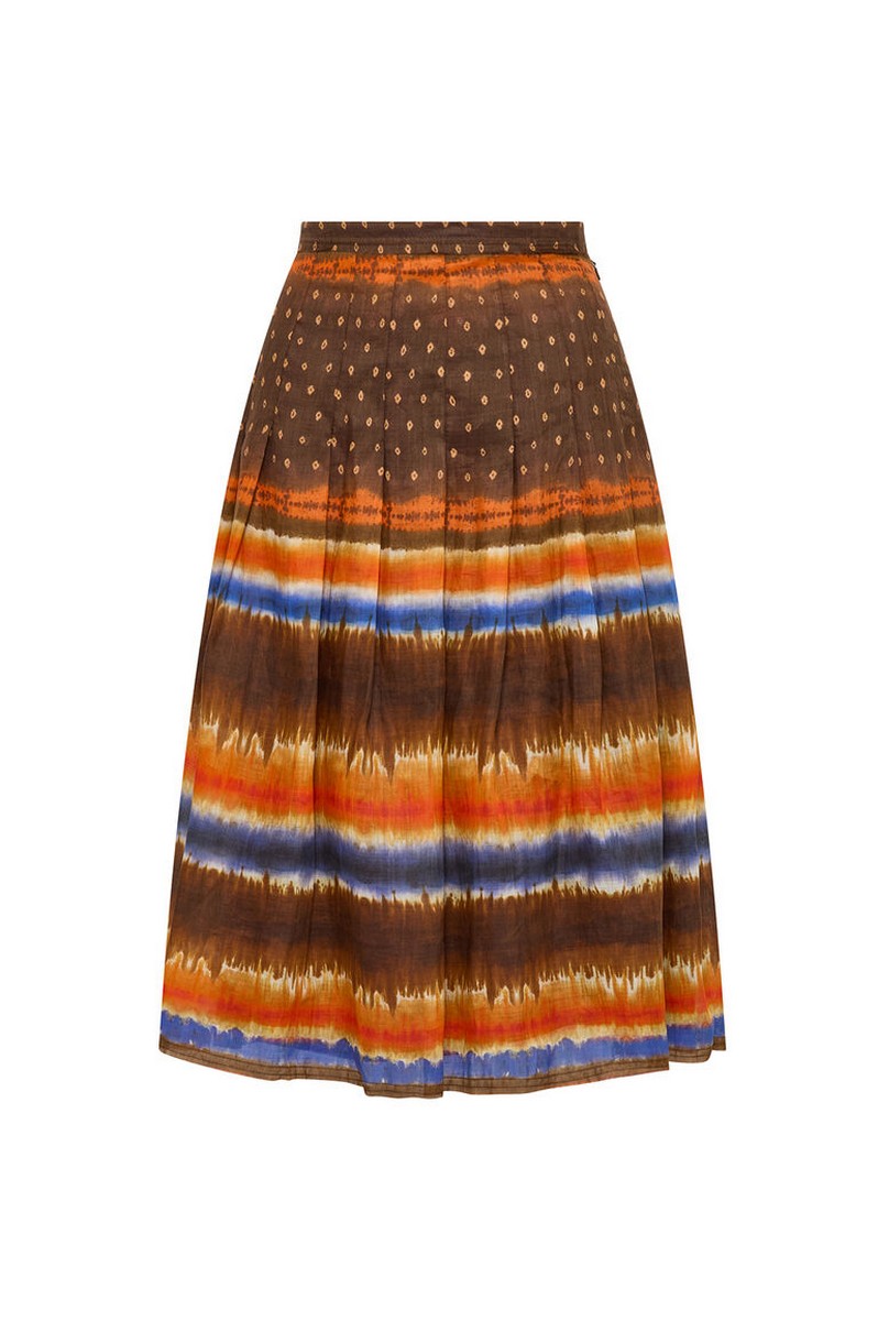 Maliparmi Γυναικεία Midi Φούστα Πλισέ Tie-Dye σε Εμπριμέ φωτογραφία