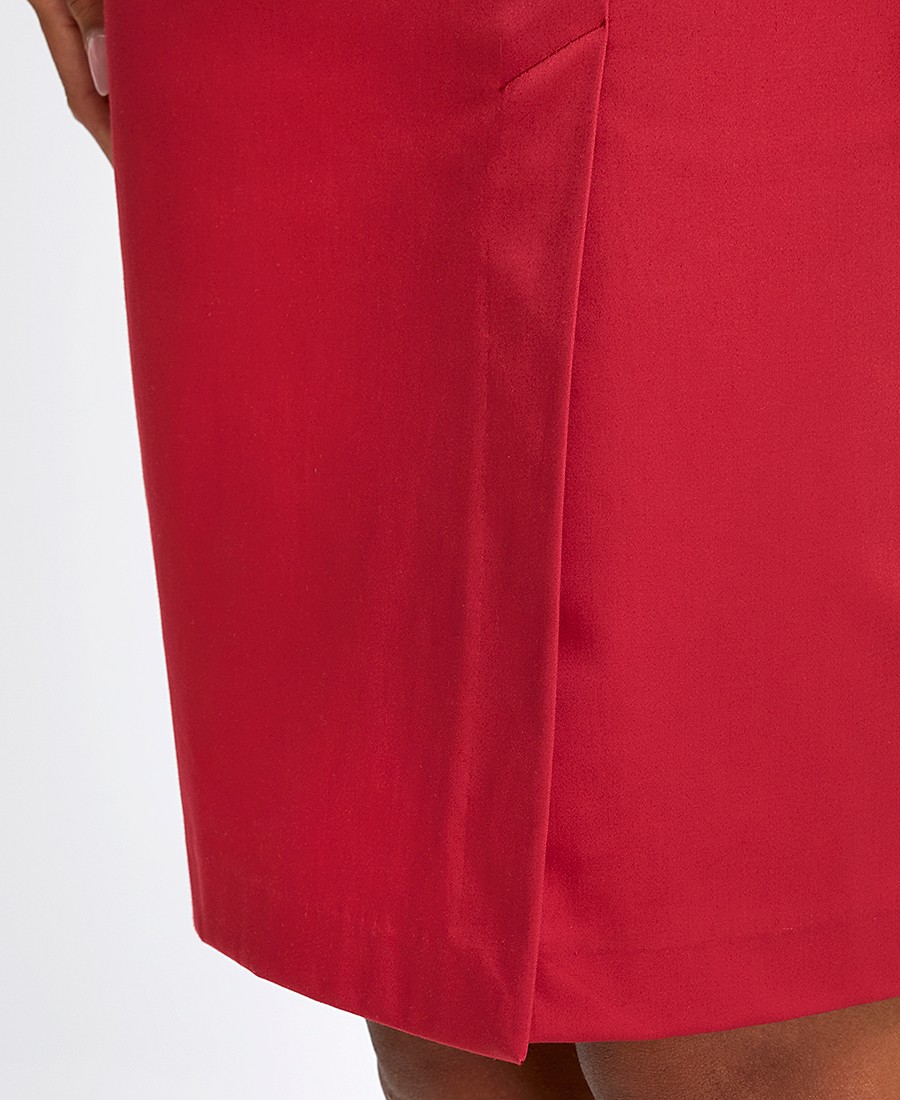 Γυναικεία Φούστα Pencil Βαμβακερή σε Κόκκινο φωτογραφία