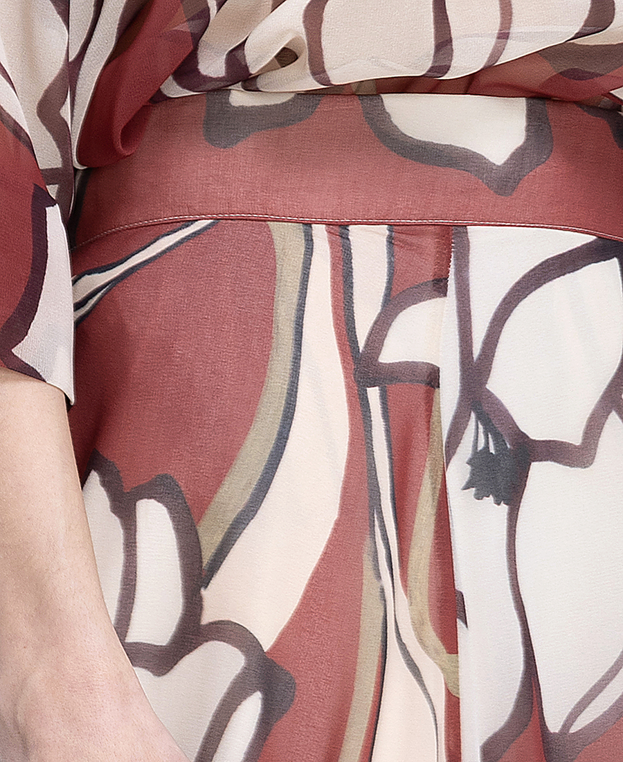 Diana D Γυναικεία Maxi Φούστα Floral Με Ασύμμετρο Τελείωμα Regular Fit φωτογραφία