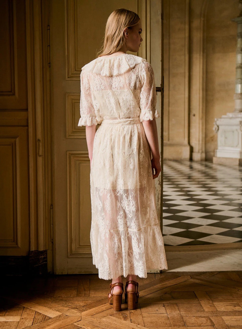 Petite Mendigote Γυναικεία Maxi Φούστα Με Δαντέλα Και Layered Σχέδιο φωτογραφία