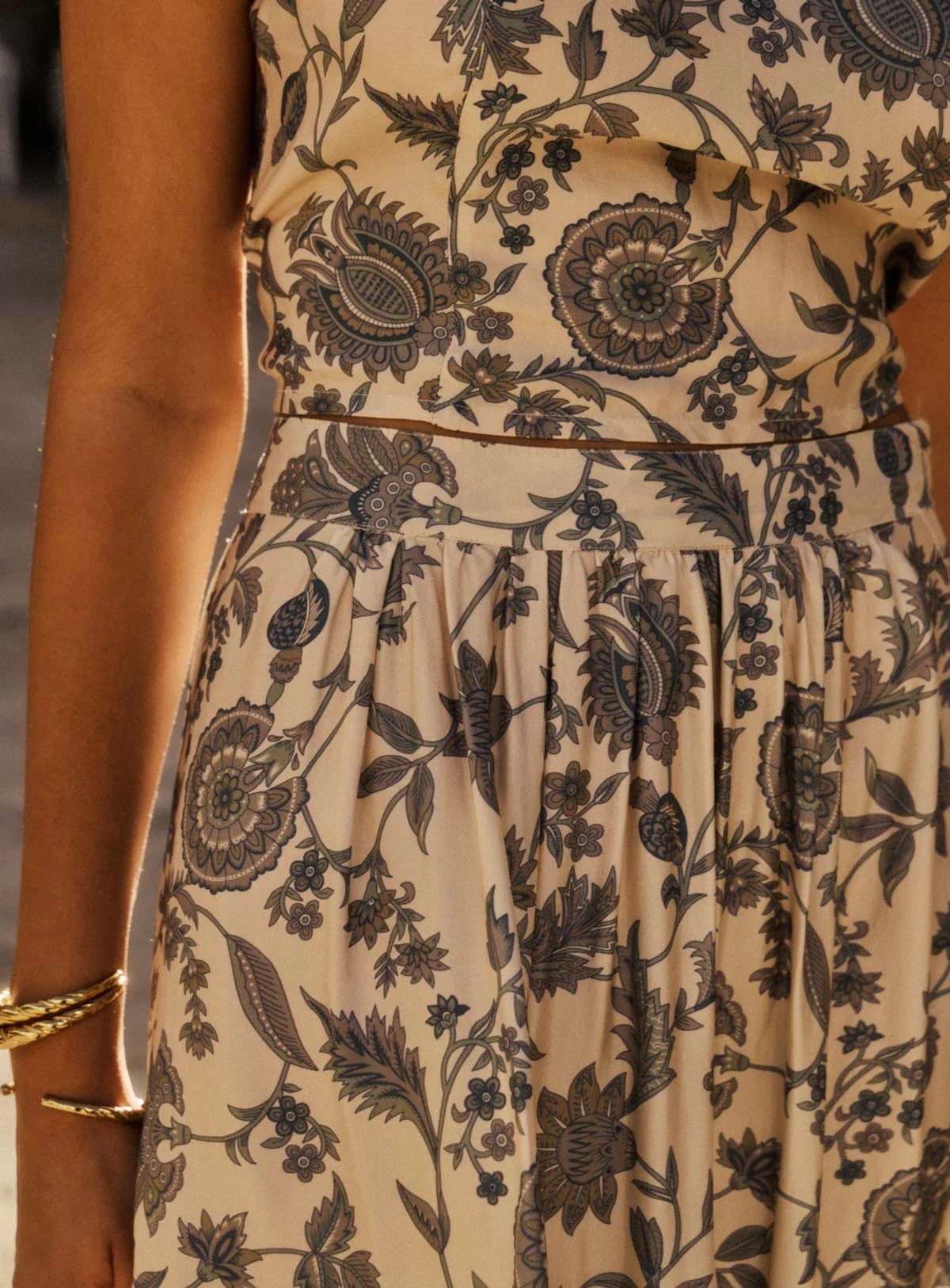 Petite Mendigote Γυναικεία Midi Φούστα Με Floral Σχέδιο Και Πλαϊνό Σκίσιμο φωτογραφία