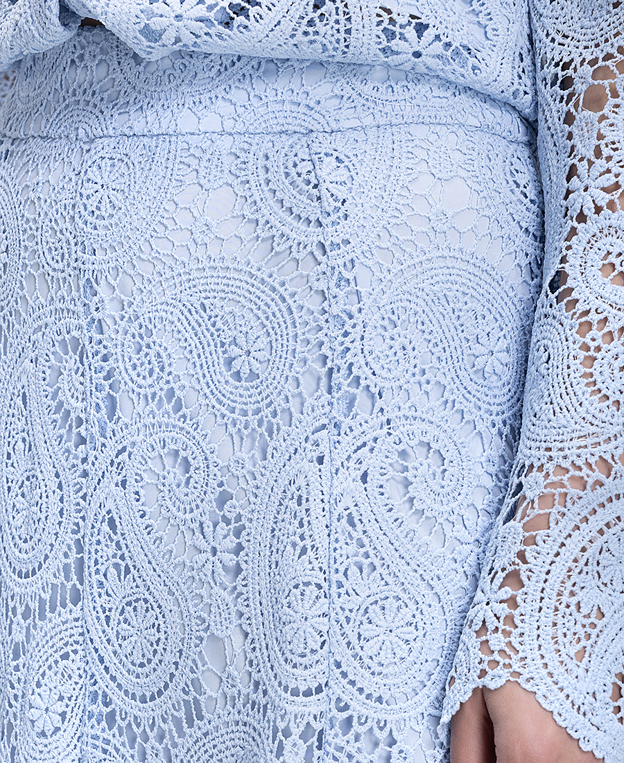 Paper Lace Γυναικεία Φούστα Midi Δαντελένια Με Κινηση φωτογραφία