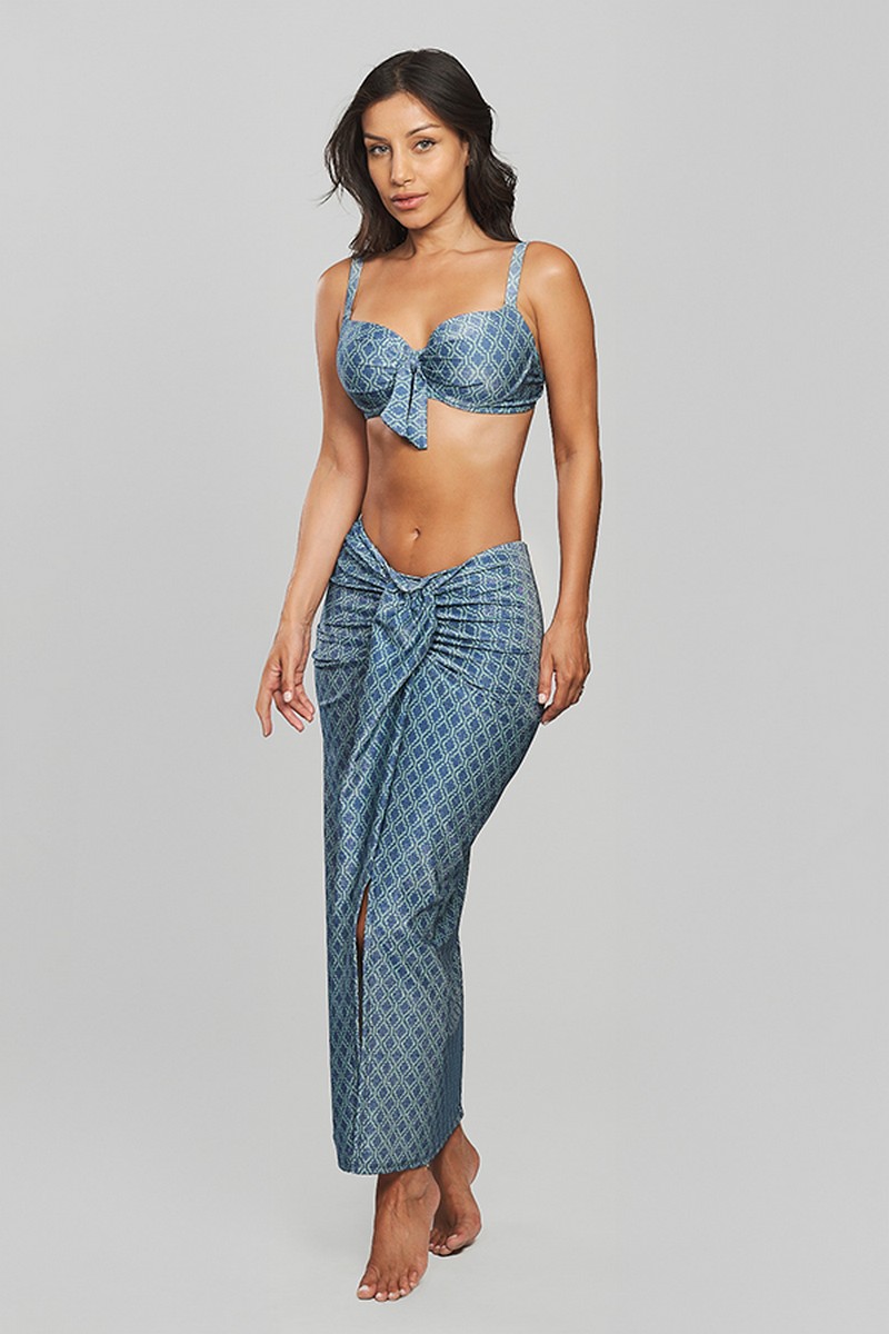 Crool Γυναικεία Maxi Beachwear Φούστα Παρεό Relaxed Fit Με Ελαστική Μέση