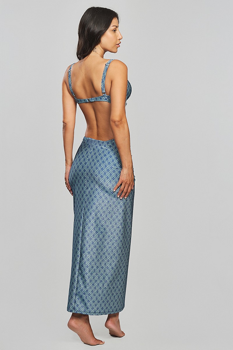 Crool Γυναικεία Maxi Beachwear Φούστα Παρεό Relaxed Fit Με Ελαστική Μέση φωτογραφία