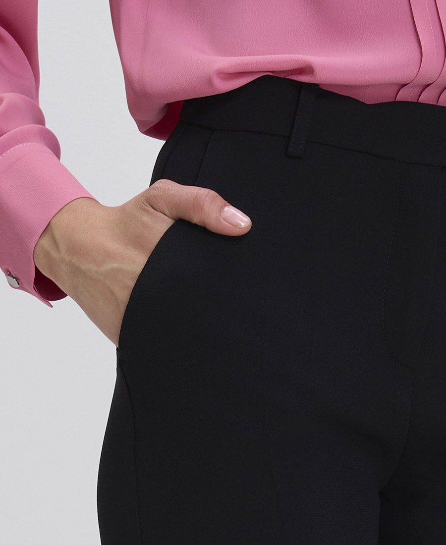 Caractere Γυναικείο Παντελόνι Slim Fit σε Μαύρο φωτογραφία