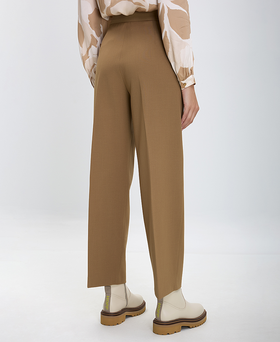 Γυναικείο Παντελόνι Regular Fit Μήκος μέχρι τον Αστράγαλο Καμηλό φωτογραφία