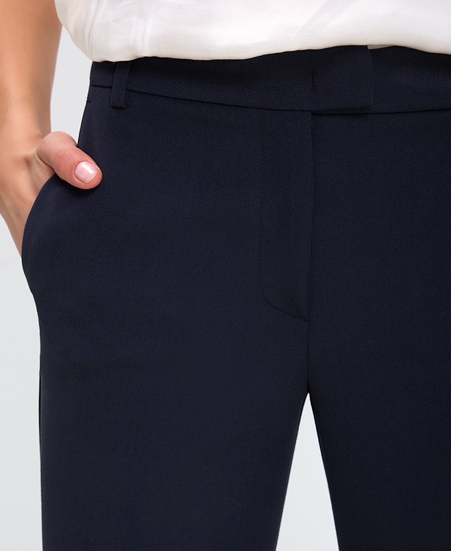 Laura Donini Γυναικείο Παντελόνι Straight Fit σε Μπλε - 4