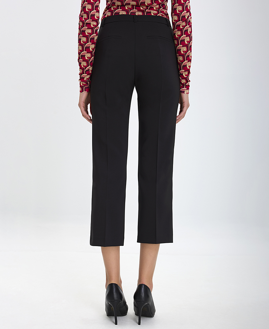 Γυναικείο Παντελόνι Κάπρι Μαύρο Κανονική Γραμμή φωτογραφία
