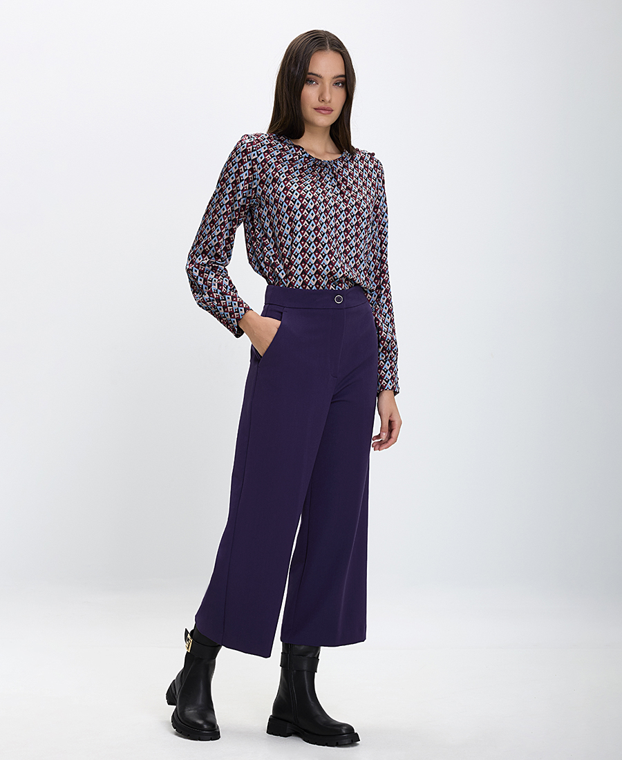 Γυναικείο Cropped Παντελόνι Straight Fit