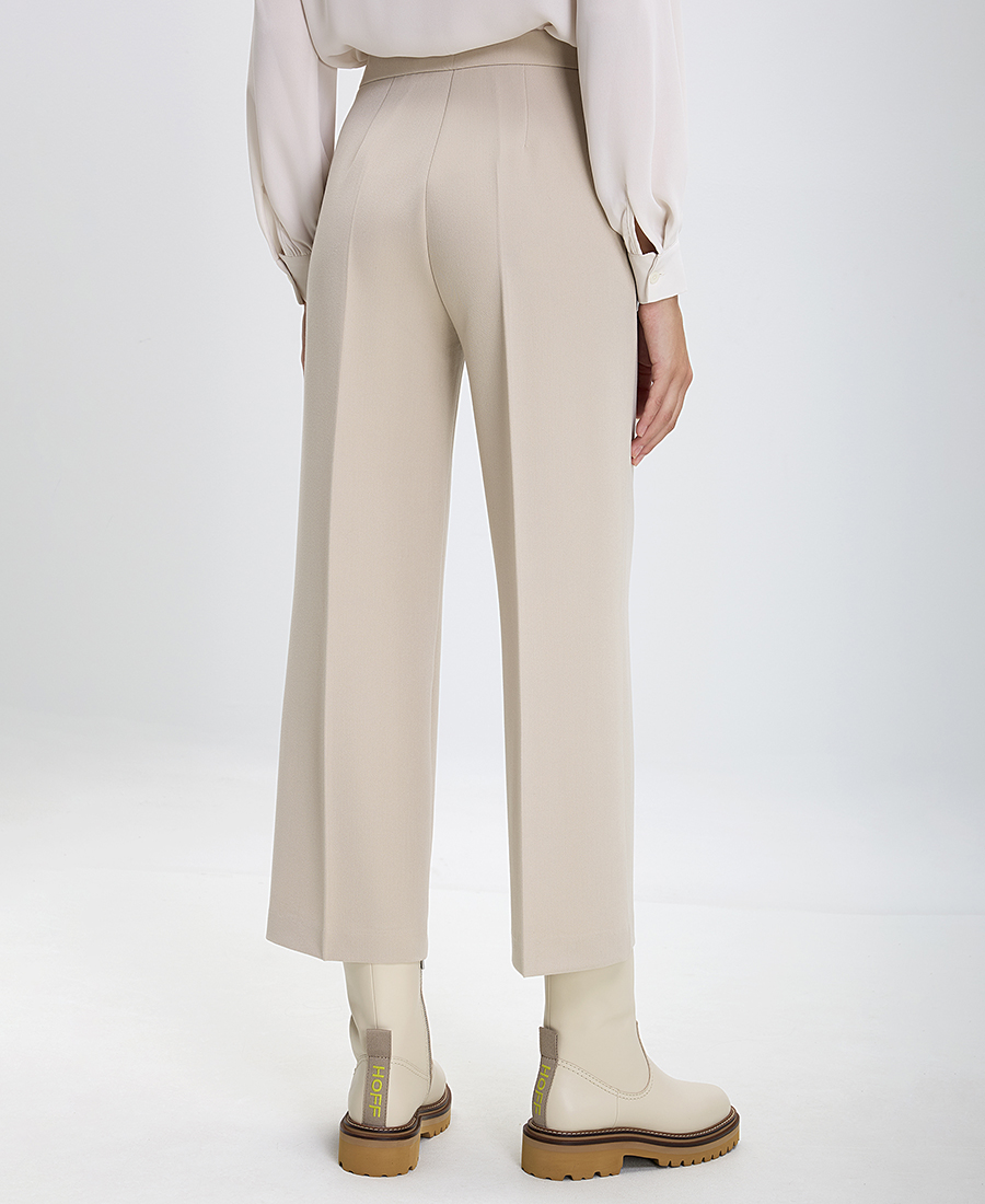 Laura Donini Γυναικείο Παντελόνι Cropped Wide Leg Fit - 3