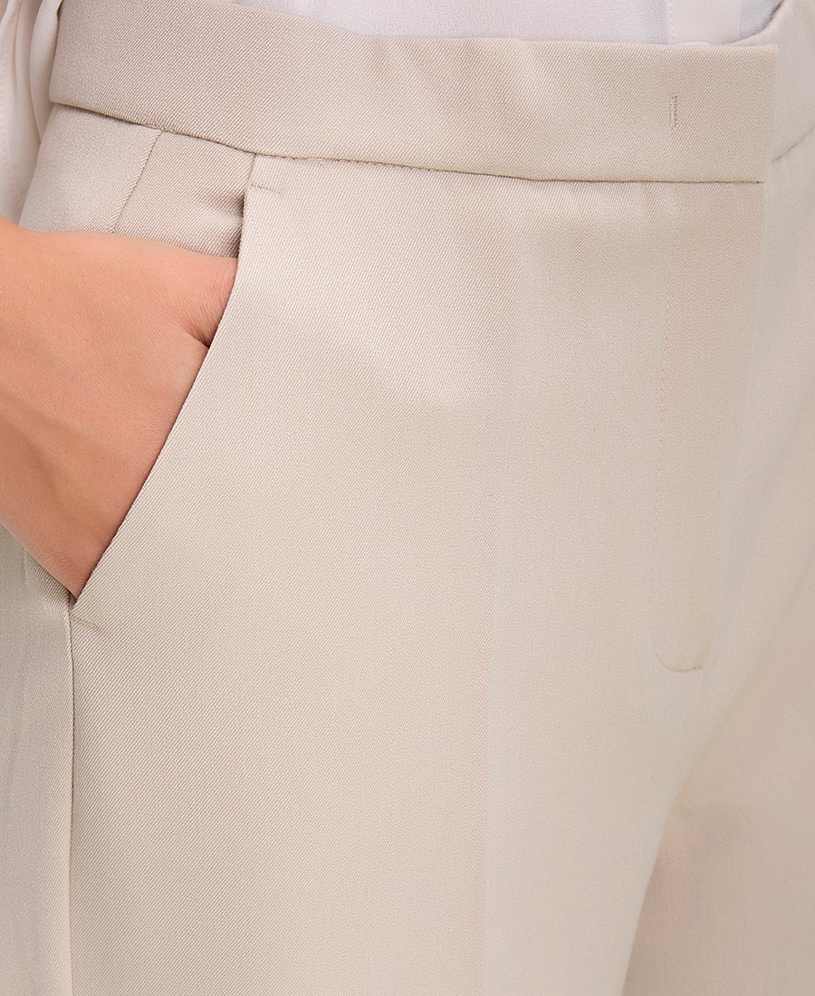 Laura Donini Γυναικείο Παντελόνι Cropped Wide Leg Fit - 4